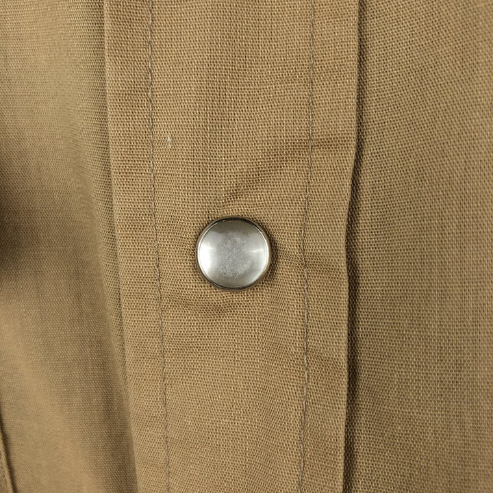 70s-80'S Lee Long-Sleeve Western Shirt, Made in USA, Men's Size L (approx.) unclear beige type brown Vintage Second Hand