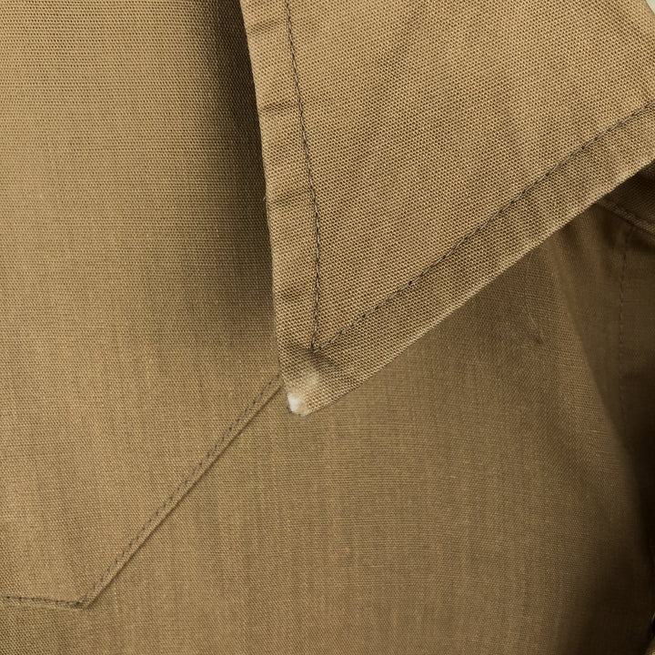70s-80'S Lee Long-Sleeve Western Shirt, Made in USA, Men's Size L (approx.) unclear beige type brown Vintage Second Hand