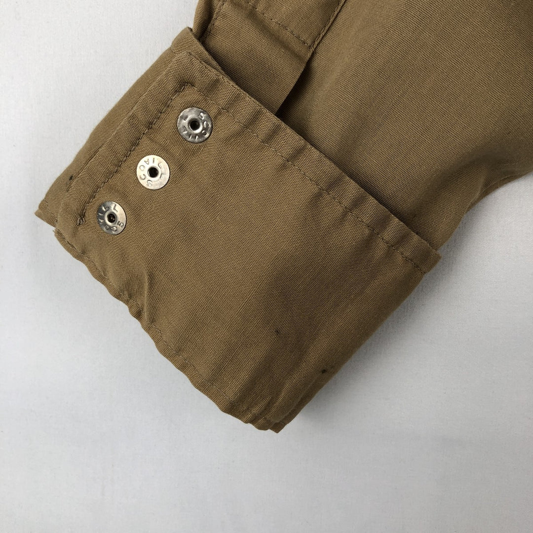 70s-80'S Lee Long-Sleeve Western Shirt, Made in USA, Men's Size L (approx.) unclear beige type brown Vintage Second Hand