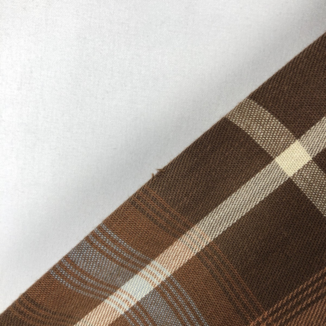 1970'S Wrangler Pre-Shrunk Check Pattern Long-Sleeve Western Shirt, Made in USA, Men's Size XL unclear brown type Vintage Second Hand