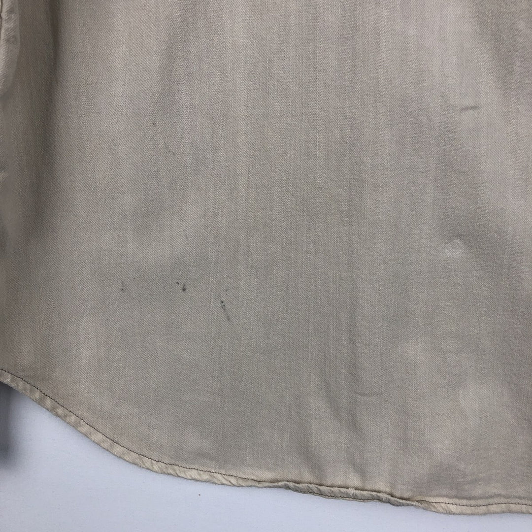 Ralph Lauren POLO RALPH LAUREN Long-Sleeve Denim Western Shirt, Men's Size XL (approx.) unclear Beige type Vintage Second Hand