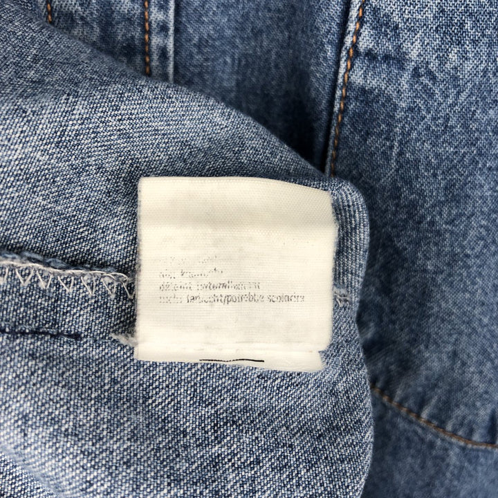 Lee Long-Sleeve Denim Western Shirt, Men's Size L (Equivalent), Vintage unclear blue type Vintage Second Hand