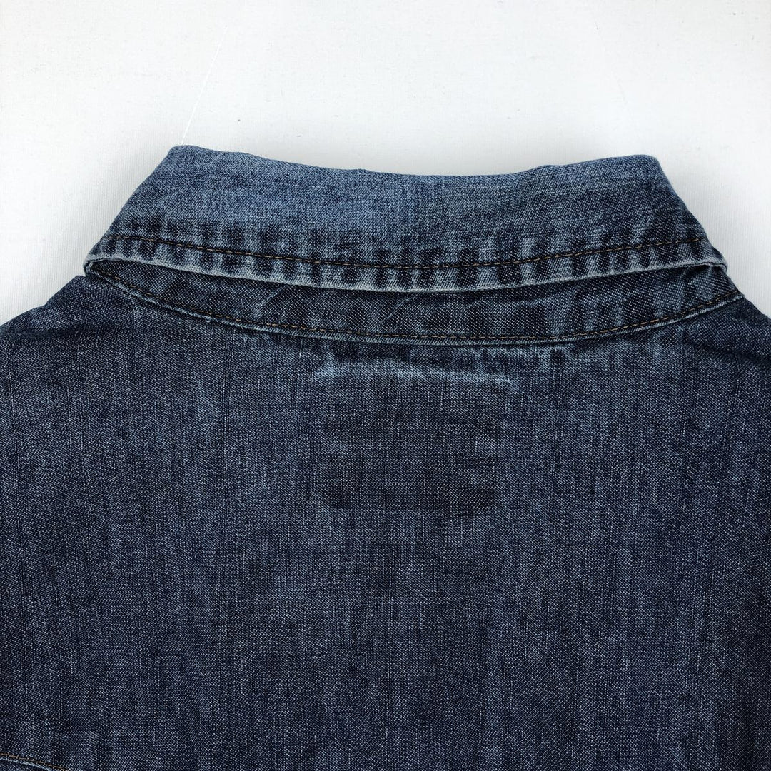 Wrangler Long Sleeve Denim Western Shirt, Men's XL cotton blue type Vintage Second Hand
