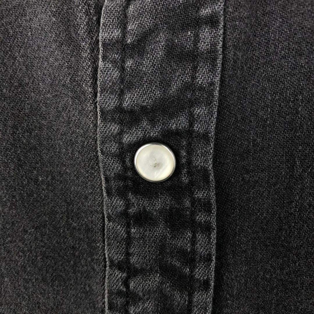 Levi's Long-Sleeve Denim Western Shirt, Men's Size L (approx.) cotton black type Vintage Second Hand
