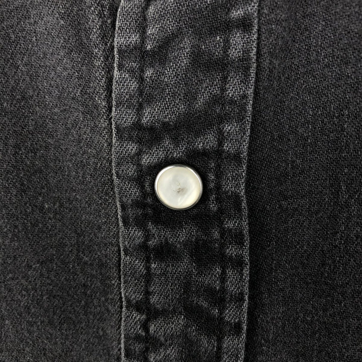 Levi's Long-Sleeve Denim Western Shirt, Men's Size L (approx.) cotton black type Vintage Second Hand