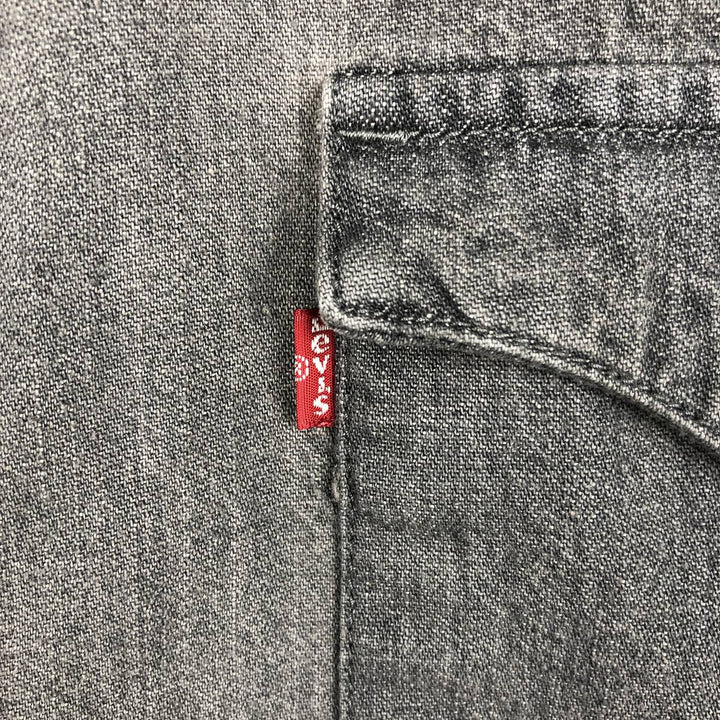 Levi's Long-Sleeve Denim Western Shirt, Men's Size XL (approx.) cotton gray type Vintage Second Hand