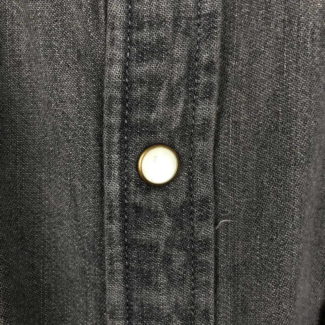 Levi's Long-Sleeve Denim Western Shirt, Men's Size XL (approx.) cotton gray type Vintage Second Hand