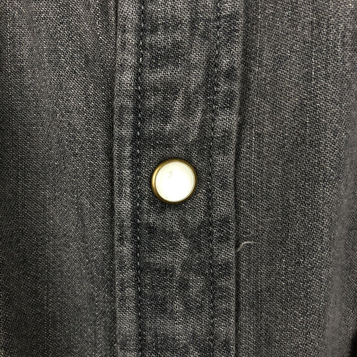 Levi's Long-Sleeve Denim Western Shirt, Men's Size XL (approx.) cotton gray type Vintage Second Hand