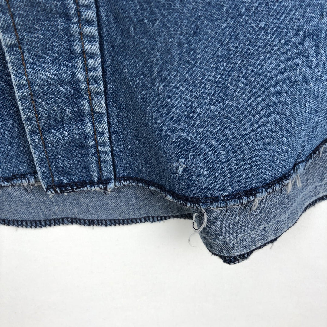80s-90'S Wrangler Long-Sleeve Denim Western Shirt, Men's Size XL (Vintage) cotton blue type Vintage Second Hand