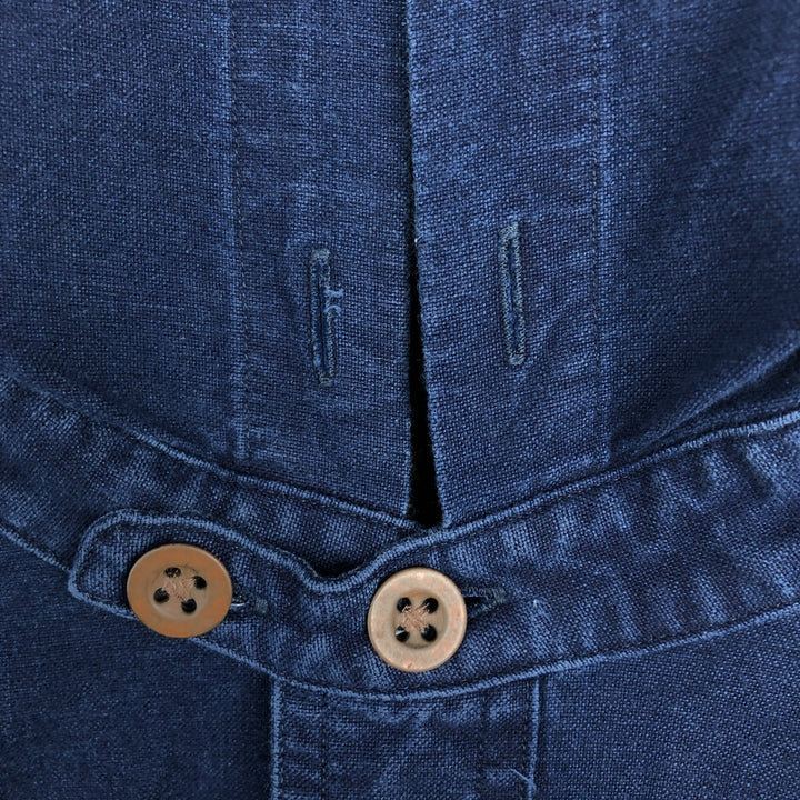 Ralph Lauren CLASSIC FIT INDIGO Hooded Long-Sleeve Cotton Shirt (Men's Size S) cotton Indigo Vintage Second Hand