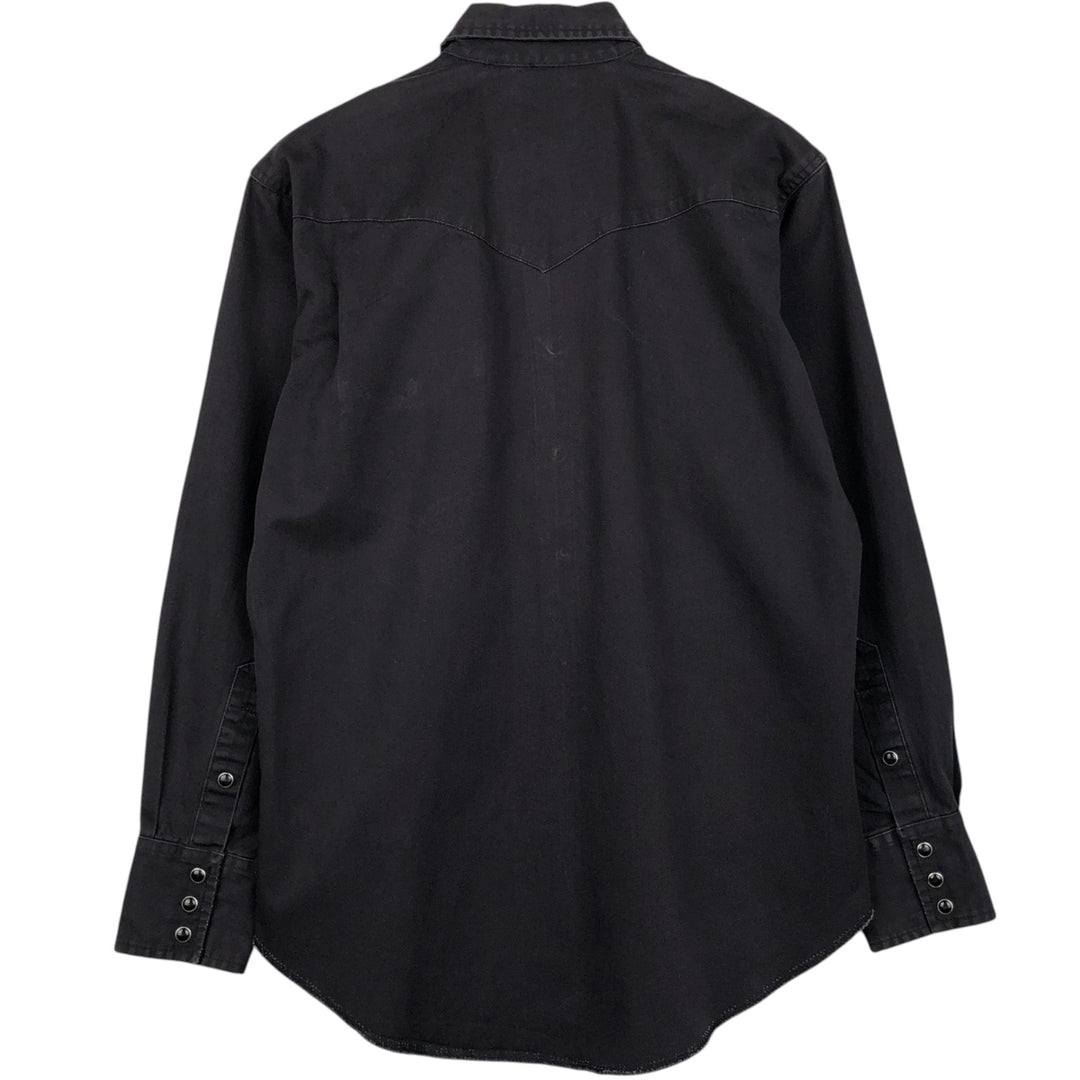 Wrangler Long-Sleeve Western Shirt, Men's Size L (approx.) unclear black type Vintage Second Hand