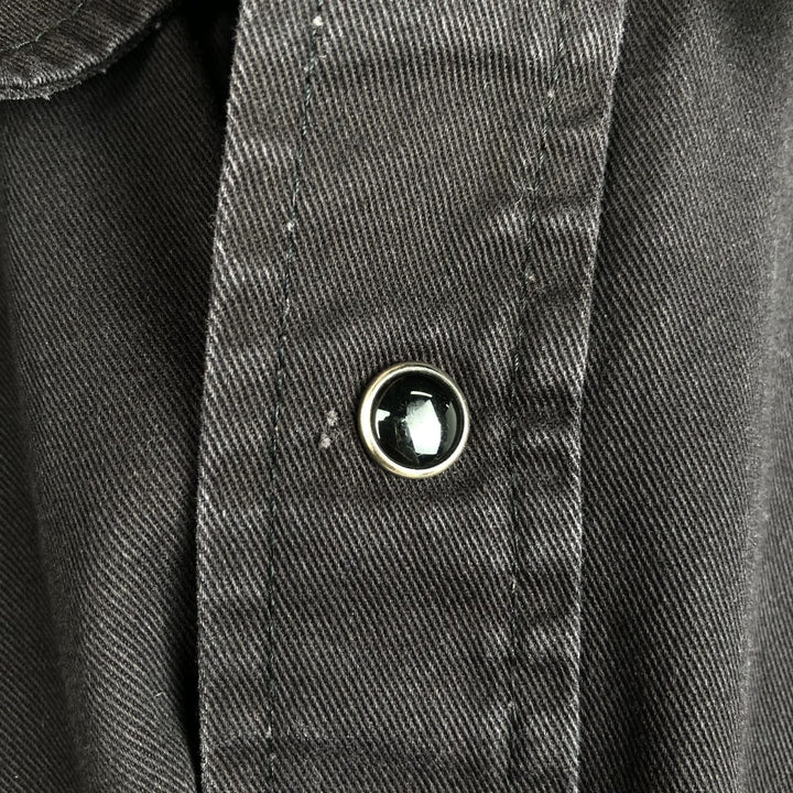Wrangler Long-Sleeve Western Shirt, Men's Size L (approx.) unclear black type Vintage Second Hand