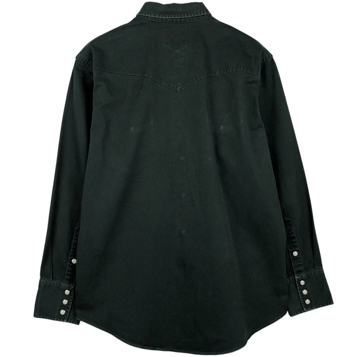 Wrangler Long-Sleeve Western Shirt, Men's Size XL (approx.) unclear Green type dark green Vintage Second Hand