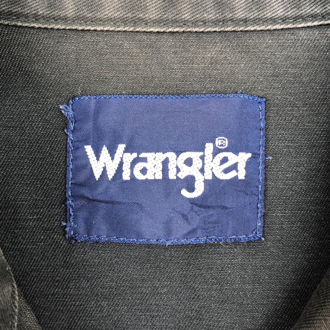 Wrangler Long-Sleeve Western Shirt, Men's Size XL (approx.) unclear Green type dark green Vintage Second Hand