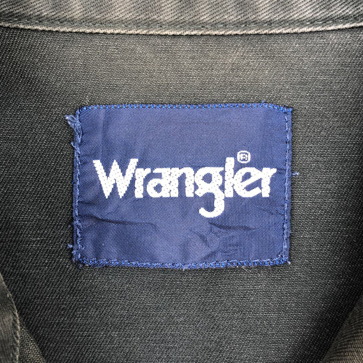 Wrangler Long-Sleeve Western Shirt, Men's Size XL (approx.) unclear Green type dark green Vintage Second Hand