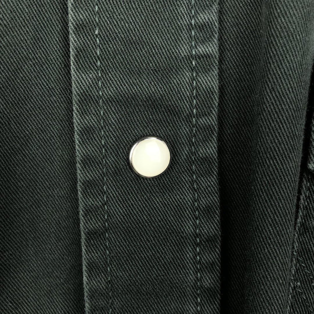 Wrangler Long-Sleeve Western Shirt, Men's Size XL (approx.) unclear Green type dark green Vintage Second Hand
