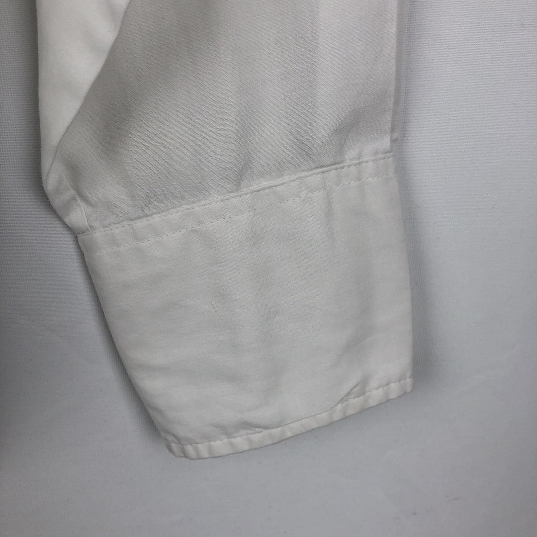 1970'S Wrangler Long-Sleeve Western Shirt, Made in USA, Men's Size L (Equivalent), Vintage cotton white type Vintage Second Hand
