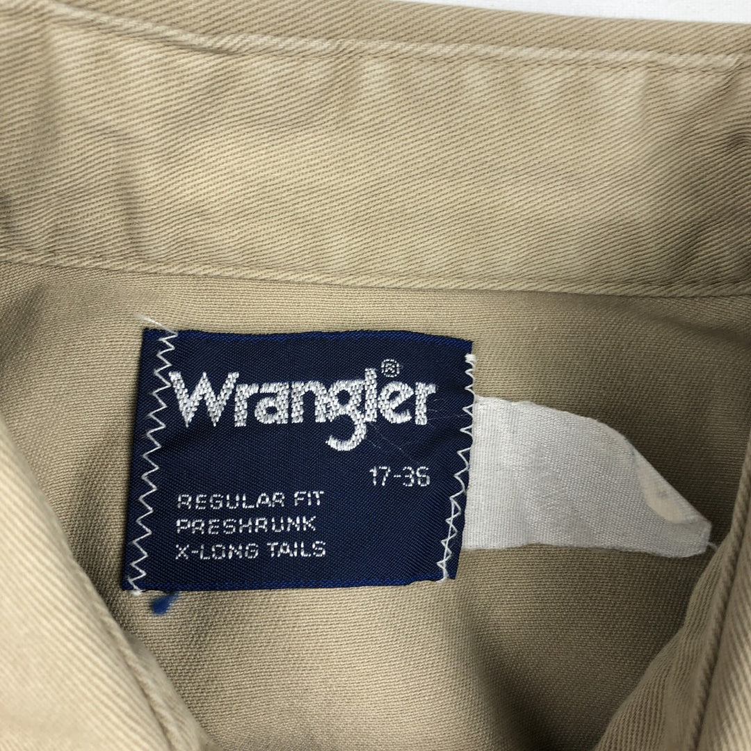 Wrangler Long-Sleeve Western Shirt, Men's Size XL (approx.) unclear Beige type Vintage Second Hand