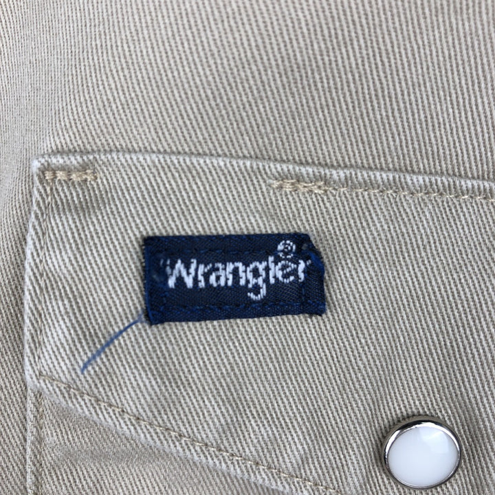 Wrangler Long-Sleeve Western Shirt, Men's Size XL (approx.) unclear Beige type Vintage Second Hand