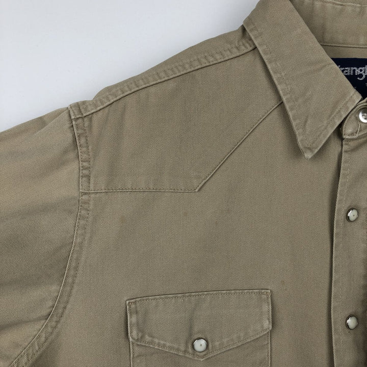 Wrangler Long-Sleeve Western Shirt, Men's Size XL (approx.) unclear Beige type Vintage Second Hand