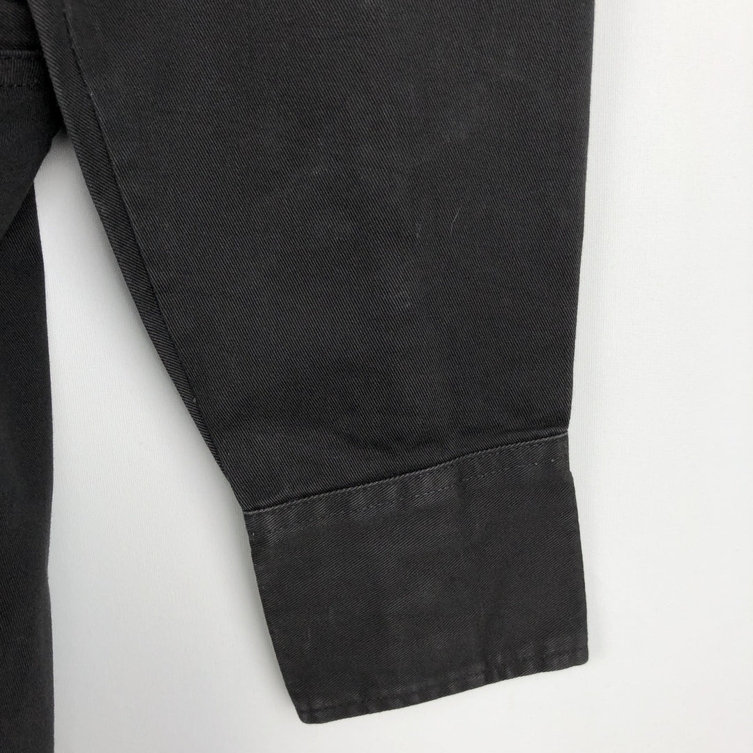 80s-90'S Wrangler Long-Sleeve Western Shirt, Men's Size M (Equivalent), Vintage cotton black type Vintage Second Hand