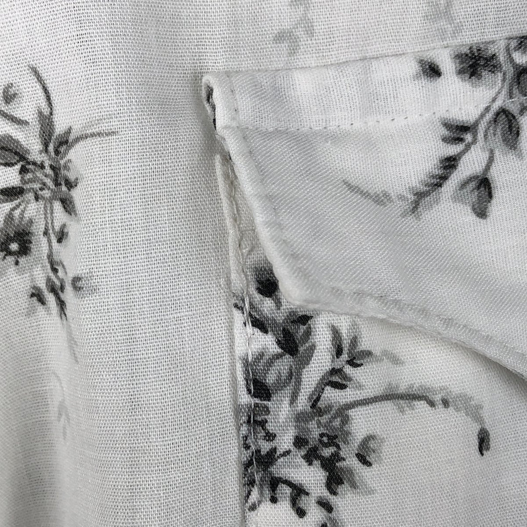 1970'S H BAR C Floral Print Long-Sleeve Western Shirt, Men's Size L (Equivalent), Vintage unclear white type Vintage Second Hand
