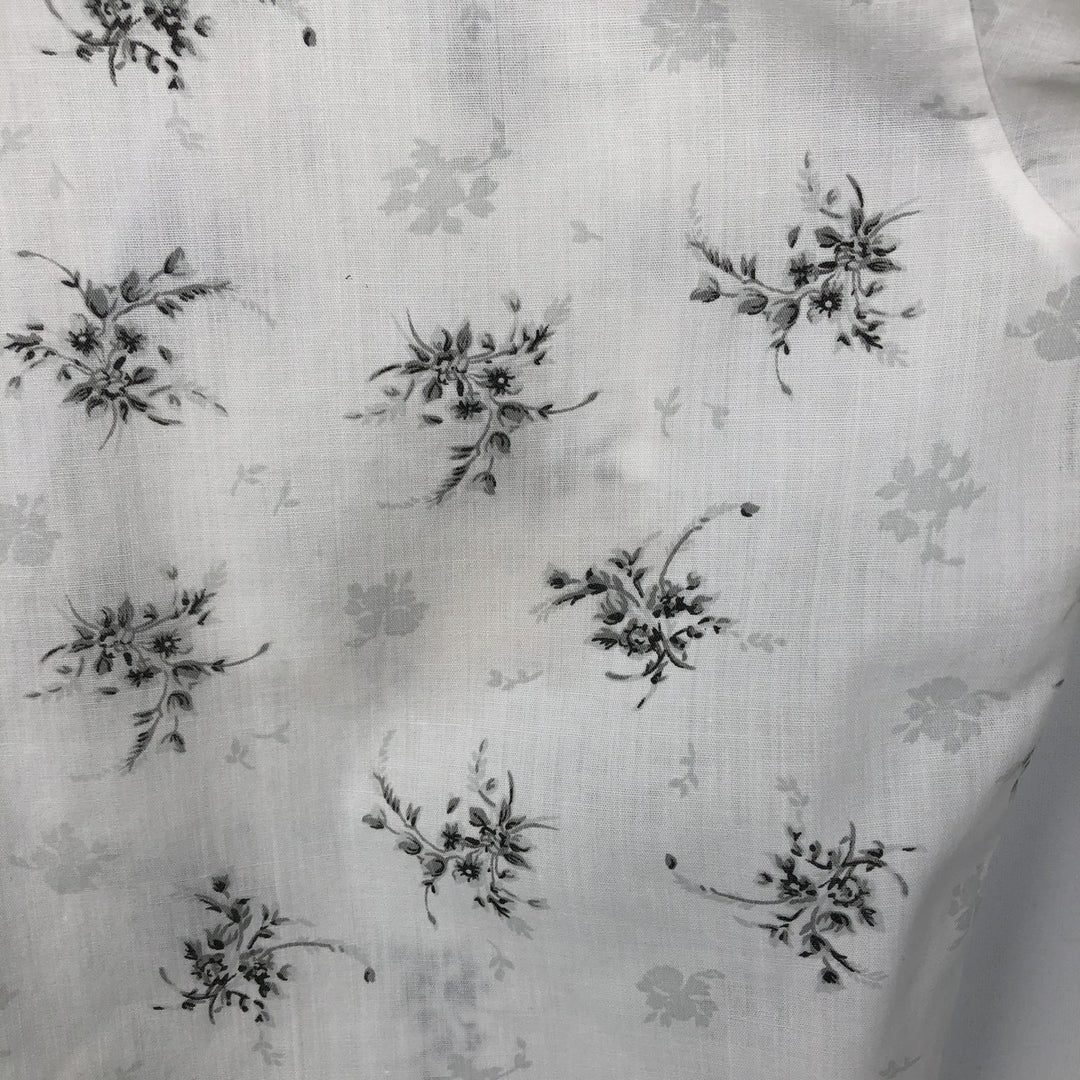 1970'S H BAR C Floral Print Long-Sleeve Western Shirt, Men's Size L (Equivalent), Vintage unclear white type Vintage Second Hand
