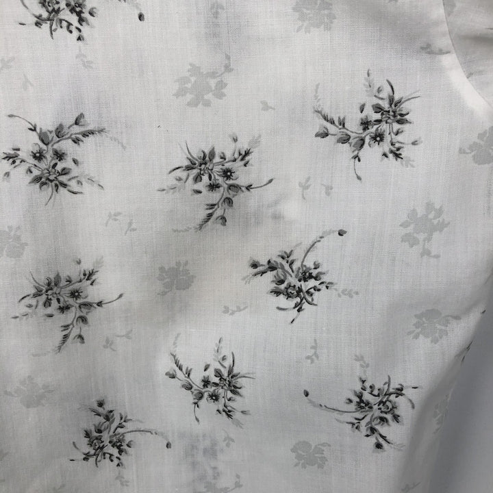 1970'S H BAR C Floral Print Long-Sleeve Western Shirt, Men's Size L (Equivalent), Vintage unclear white type Vintage Second Hand