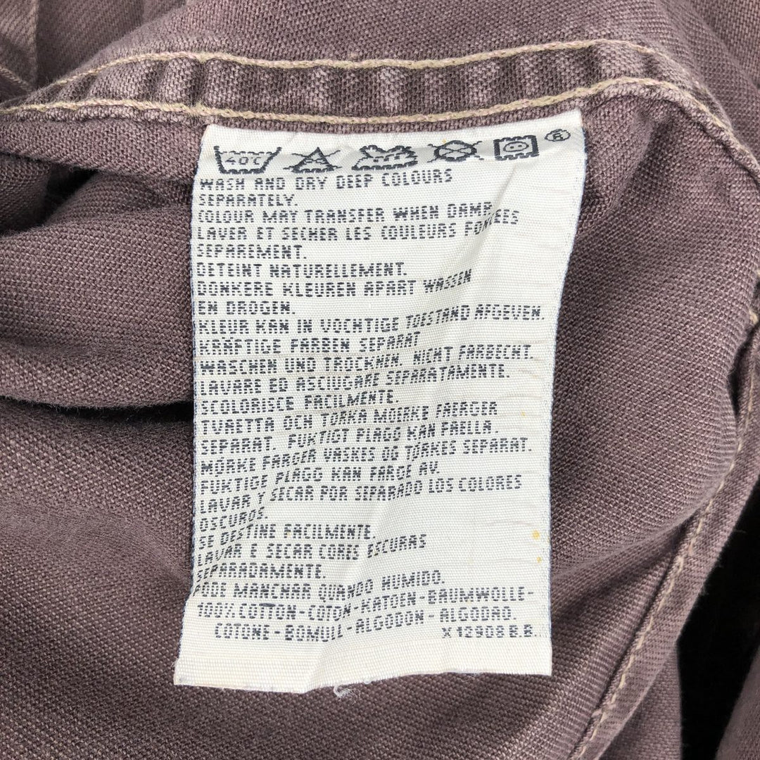1990'S Levi's 60566-0529 Long-Sleeve Denim Western Shirt, Men's Size M (approx.), Vintage cotton brown type Vintage Second Hand