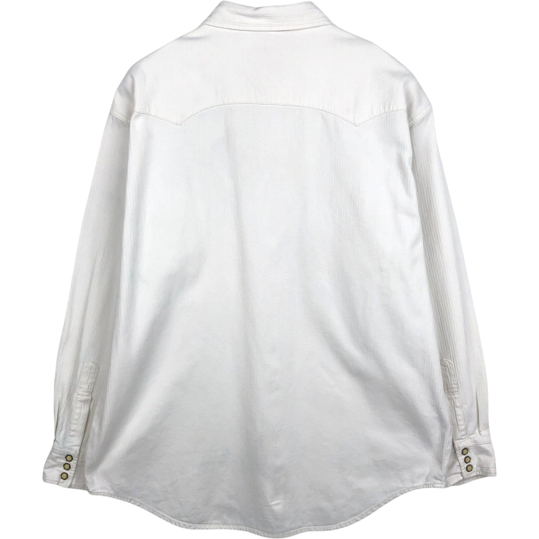 Levi's RED TAB Stripe Pattern Long-Sleeve Western Shirt, Men's Size XL (approx.) cotton white type Vintage Second Hand