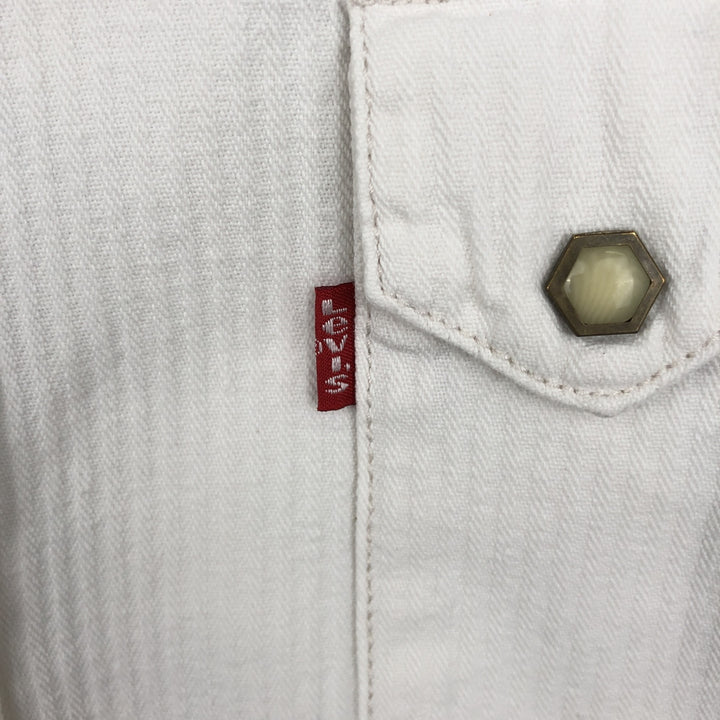 Levi's RED TAB Stripe Pattern Long-Sleeve Western Shirt, Men's Size XL (approx.) cotton white type Vintage Second Hand