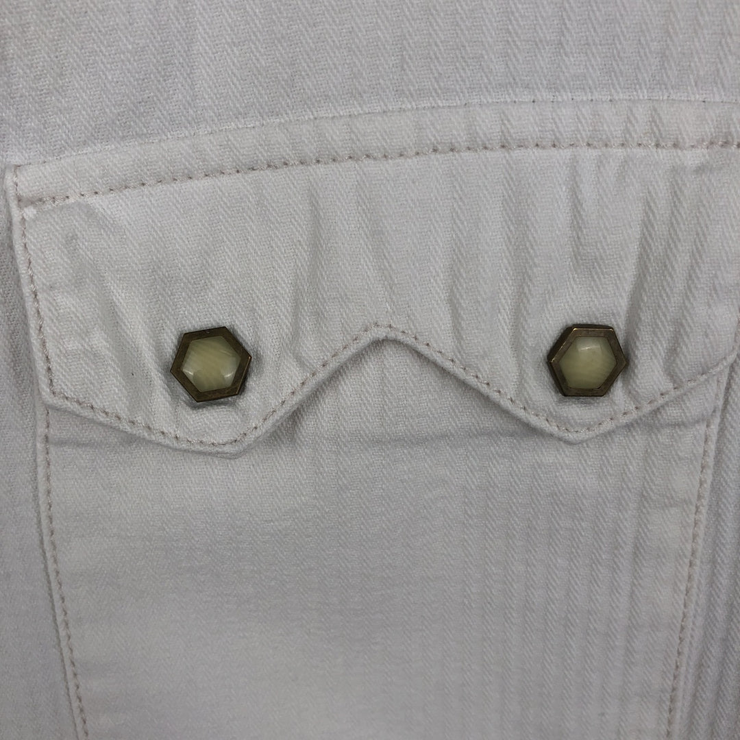 Levi's RED TAB Stripe Pattern Long-Sleeve Western Shirt, Men's Size XL (approx.) cotton white type Vintage Second Hand