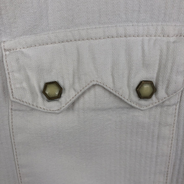 Levi's RED TAB Stripe Pattern Long-Sleeve Western Shirt, Men's Size XL (approx.) cotton white type Vintage Second Hand