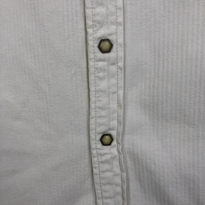 Levi's RED TAB Stripe Pattern Long-Sleeve Western Shirt, Men's Size XL (approx.) cotton white type Vintage Second Hand