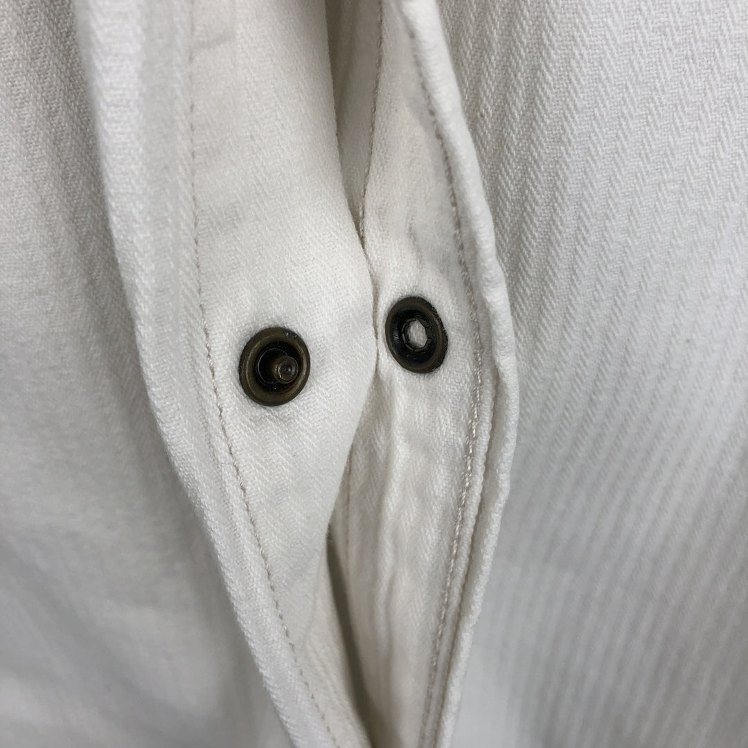 Levi's RED TAB Stripe Pattern Long-Sleeve Western Shirt, Men's Size XL (approx.) cotton white type Vintage Second Hand