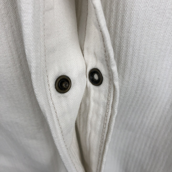 Levi's RED TAB Stripe Pattern Long-Sleeve Western Shirt, Men's Size XL (approx.) cotton white type Vintage Second Hand