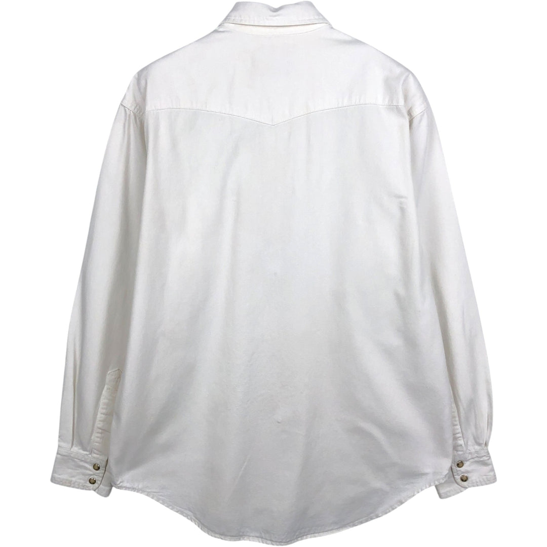 Levi's RED TAB Long-Sleeve Denim Western Shirt, Men's Size M (approx.) cotton white type Vintage Second Hand