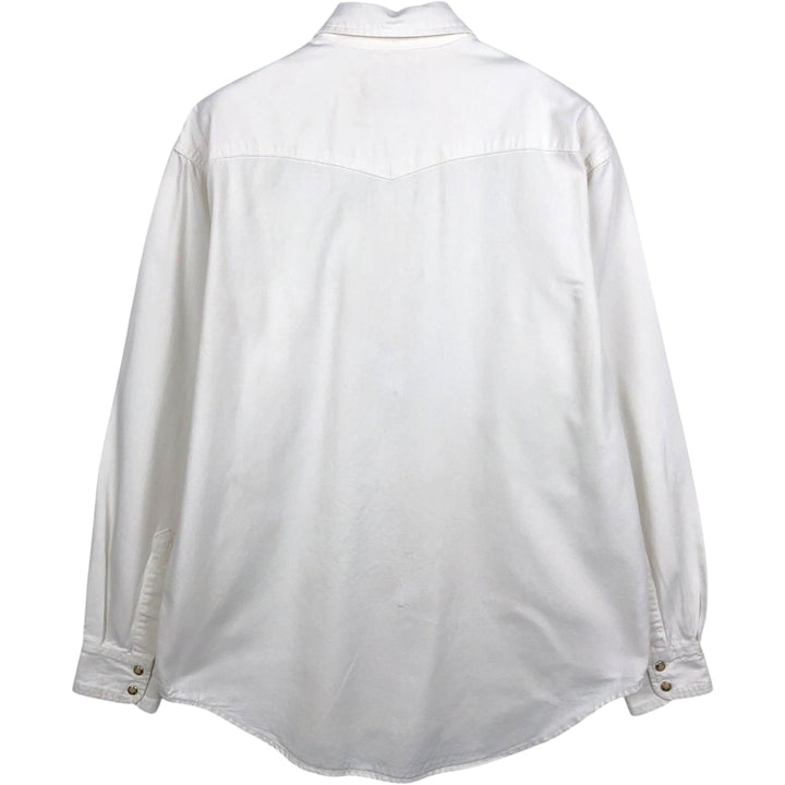 Levi's RED TAB Long-Sleeve Denim Western Shirt, Men's Size M (approx.) cotton white type Vintage Second Hand