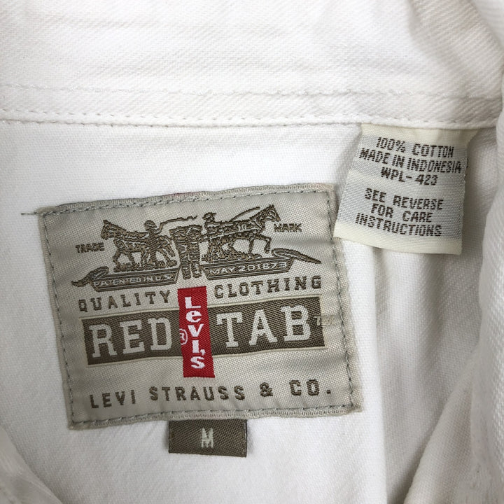 Levi's RED TAB Long-Sleeve Denim Western Shirt, Men's Size M (approx.) cotton white type Vintage Second Hand