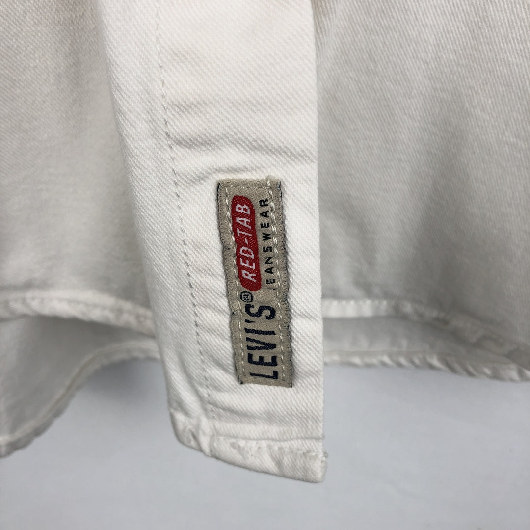 Levi's RED TAB Long-Sleeve Denim Western Shirt, Men's Size M (approx.) cotton white type Vintage Second Hand