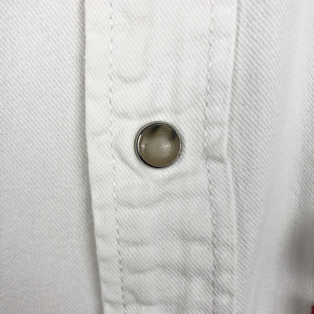 Levi's RED TAB Long-Sleeve Denim Western Shirt, Men's Size M (approx.) cotton white type Vintage Second Hand