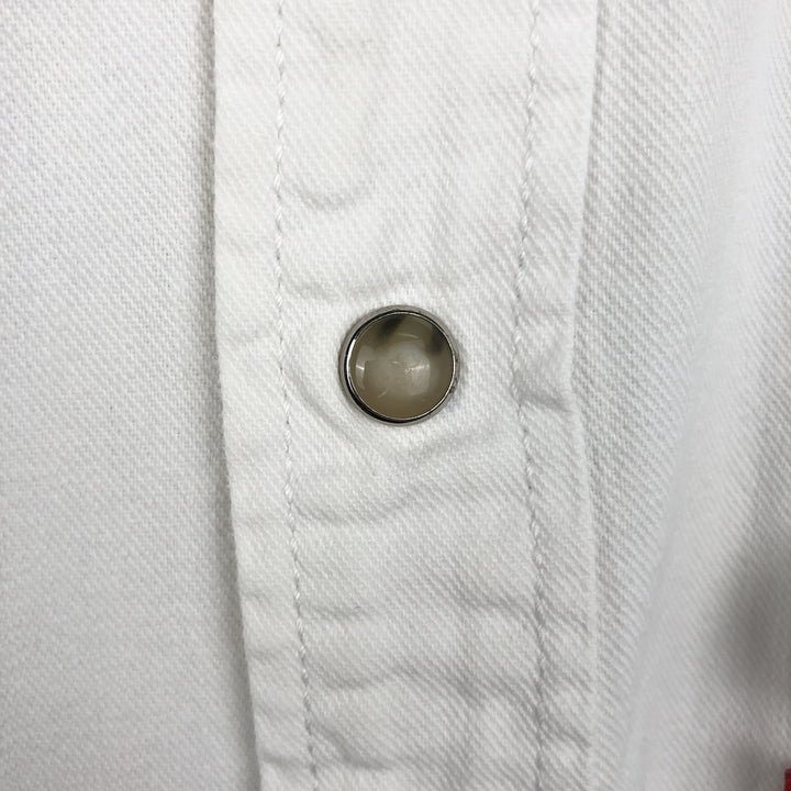 Levi's RED TAB Long-Sleeve Denim Western Shirt, Men's Size M (approx.) cotton white type Vintage Second Hand