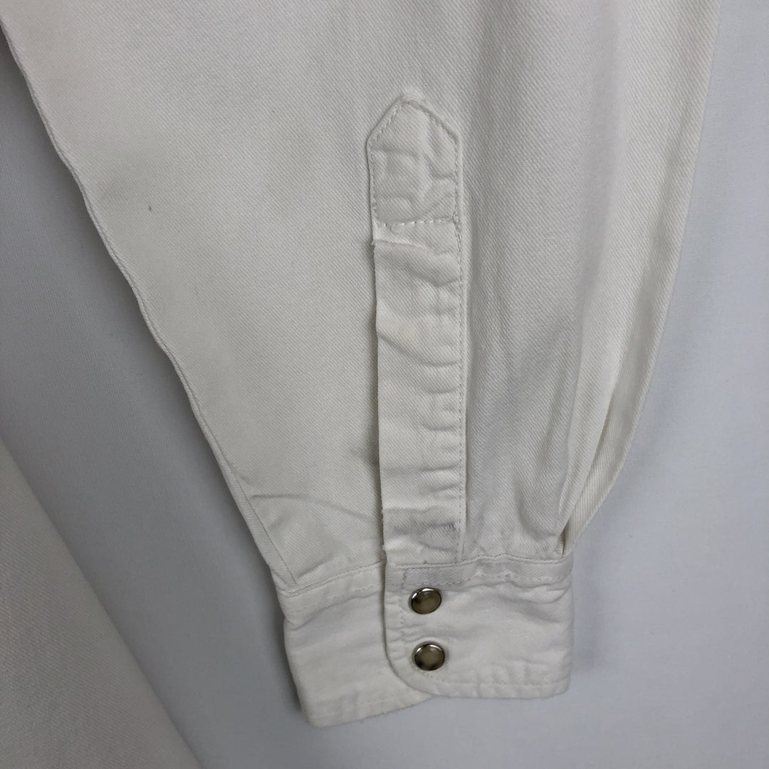 Levi's RED TAB Long-Sleeve Denim Western Shirt, Men's Size M (approx.) cotton white type Vintage Second Hand