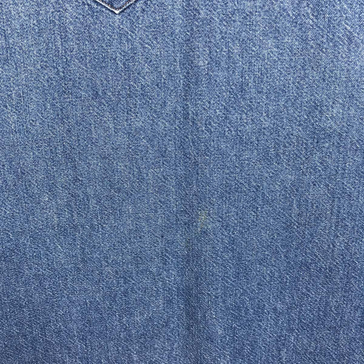 80s-90'S Wrangler Long-Sleeve Denim Western Shirt, Men's Size L (Equivalent), Vintage cotton blue type Vintage Second Hand