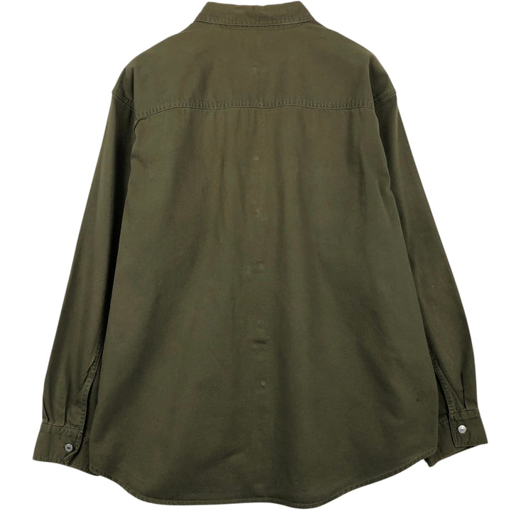 90s-00'S Levi's Long-Sleeve Denim Shirt, Men's XL (approx.), Regular Collar, Vintage cotton Khaki type Vintage Second Hand