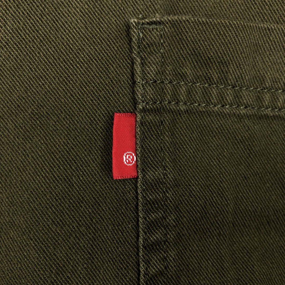 90s-00'S Levi's Long-Sleeve Denim Shirt, Men's XL (approx.), Regular Collar, Vintage cotton Khaki type Vintage Second Hand