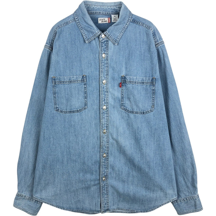 90s-00'S Levi's Jeans Long-Sleeve Denim Shirt, Men's Size XL (Equivalent), Vintage cotton blue type Vintage Second Hand