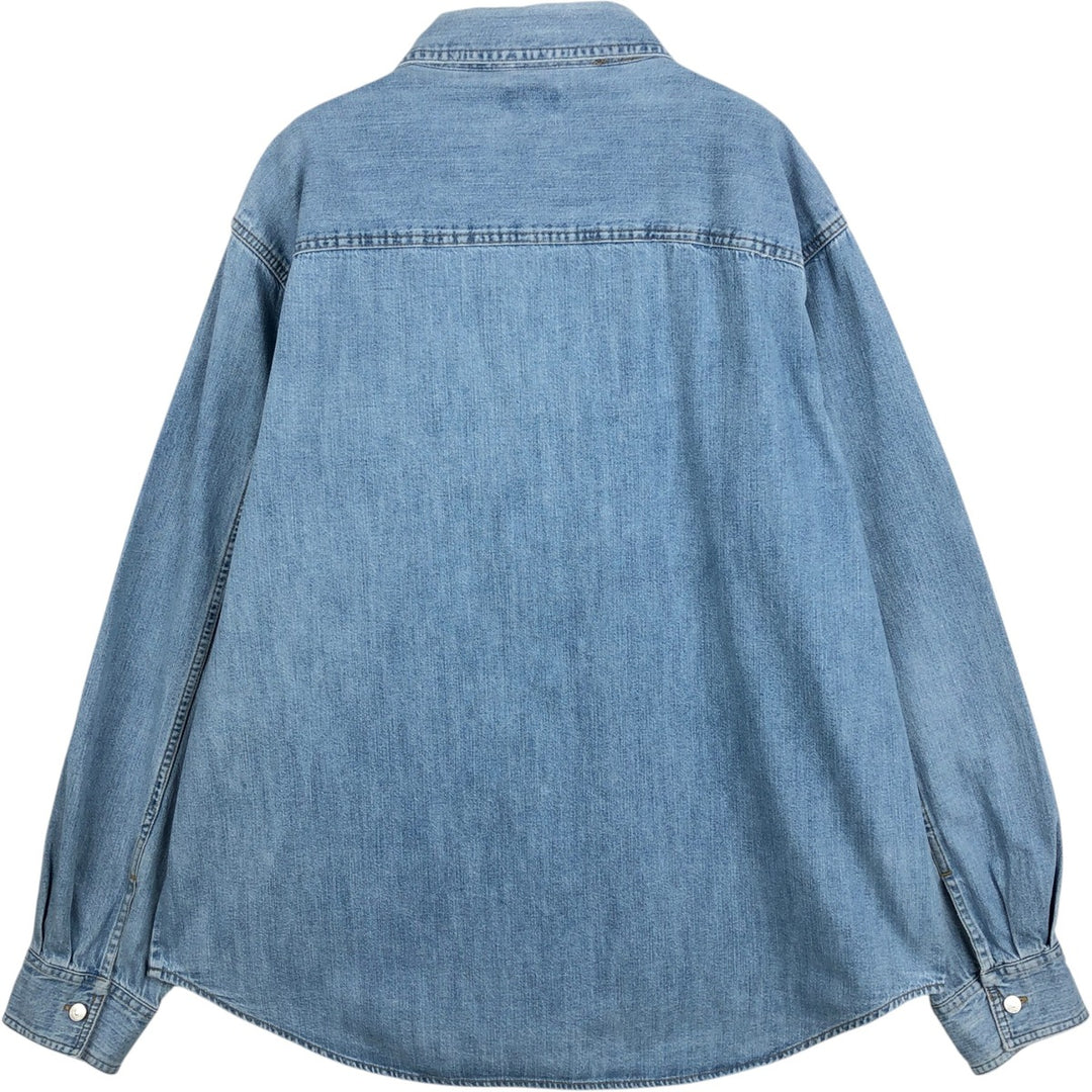 90s-00'S Levi's Jeans Long-Sleeve Denim Shirt, Men's Size XL (Equivalent), Vintage cotton blue type Vintage Second Hand