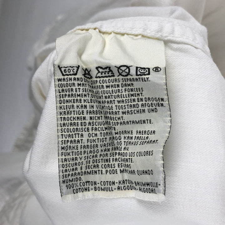 Levi's long-sleeved white denim western shirt, men's size XL. cotton white type Vintage Second Hand
