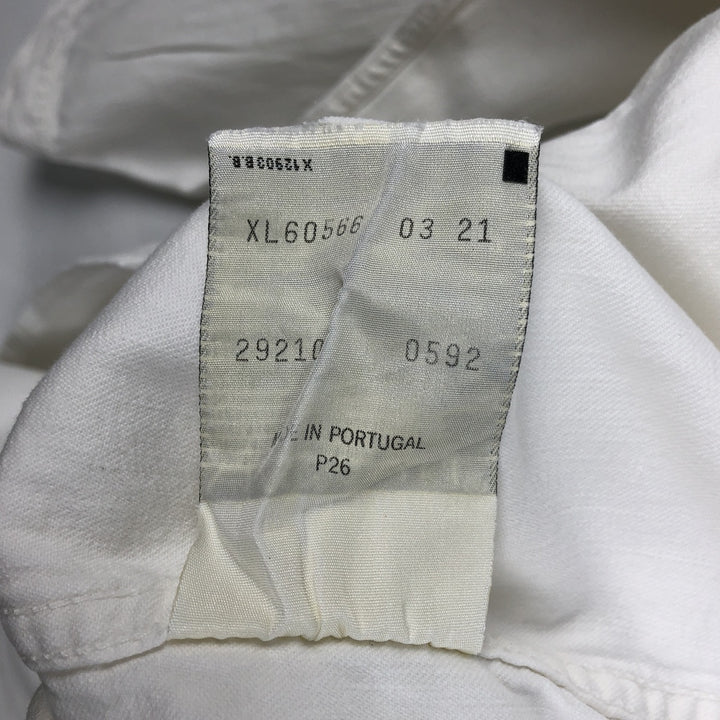 Levi's long-sleeved white denim western shirt, men's size XL. cotton white type Vintage Second Hand